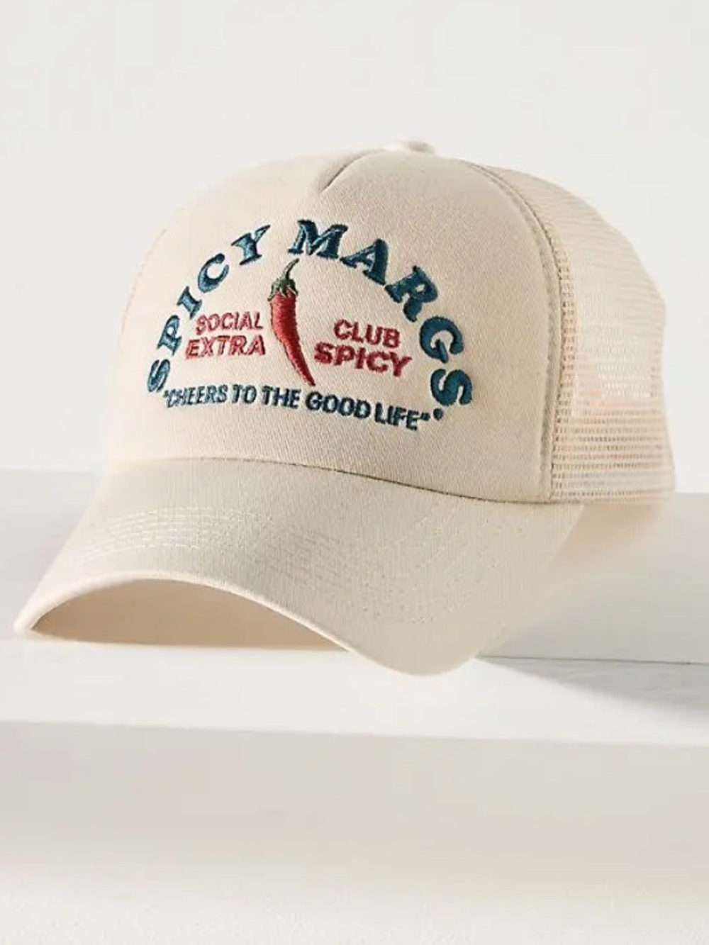 NWOT Anthropologie Spicy Margs Trucker Hat